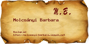 Molcsányi Barbara névjegykártya