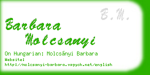 barbara molcsanyi business card